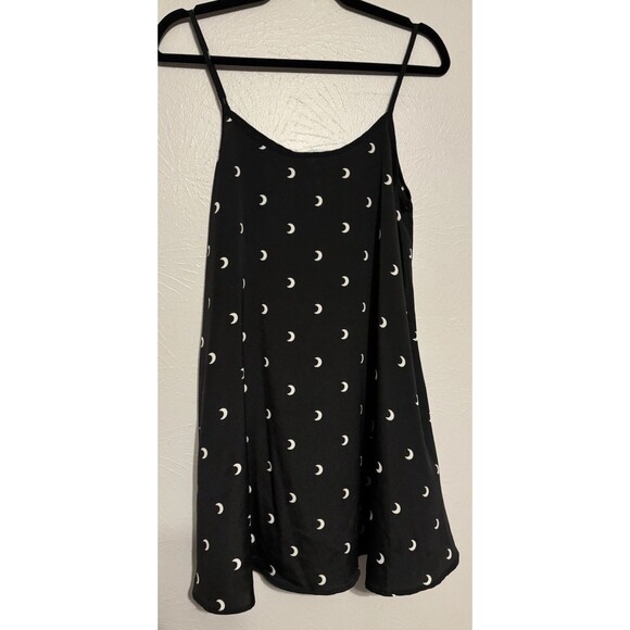 Gypsy Warrior Womens Small Mini Dress Black Celestial Witchy Crescent Moon Lunar - Picture 1 of 6
